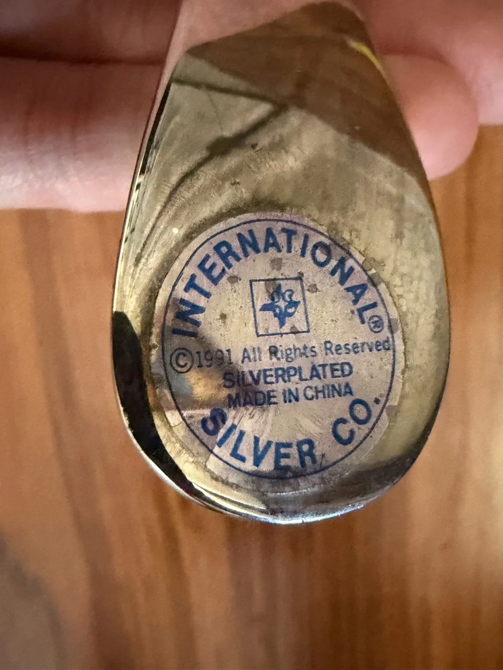 International Silver Co Silverplate Salad Serving Fork 12” Tulip Design